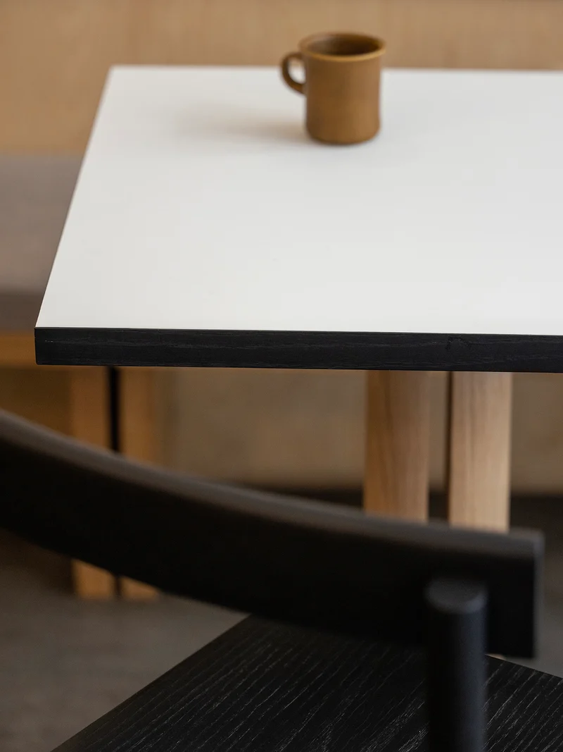 Table de repas Toucan Square blanc - chêne DT1965