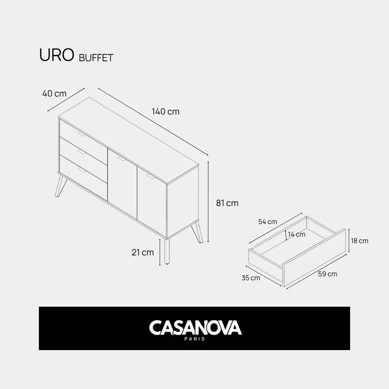 URO - Ensemble Buffet & TV