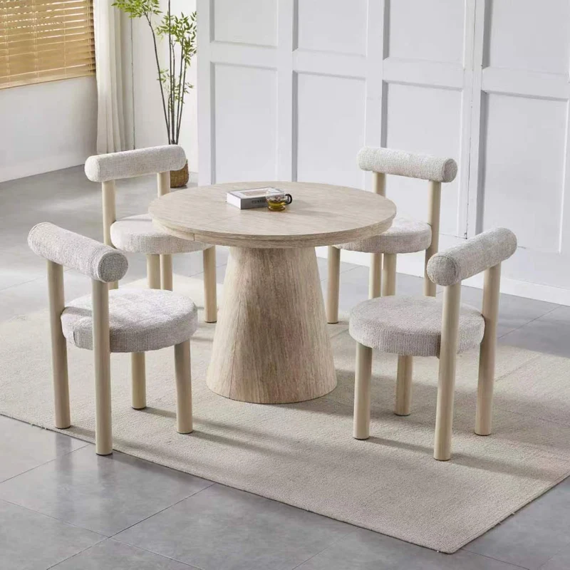 Table de séjour céramique extensible Oriano 100cm couleur travertin