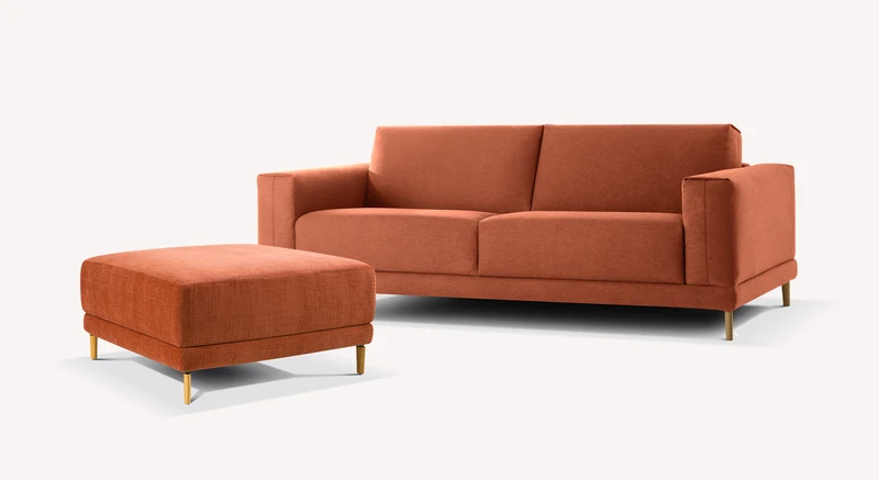 Lot canapé et pouf BAKER
