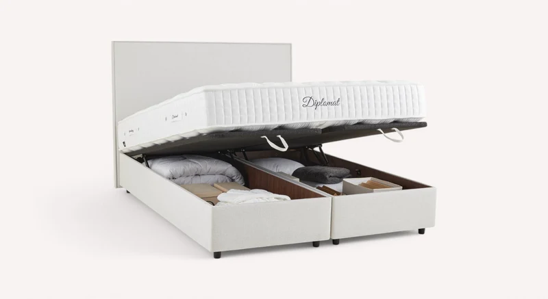 Lit coffre NINA Queens Beige