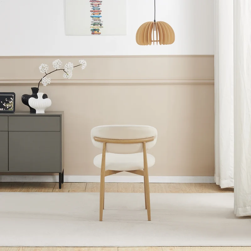 Chaise Boheme pieds couleurs hêtre tissu velours