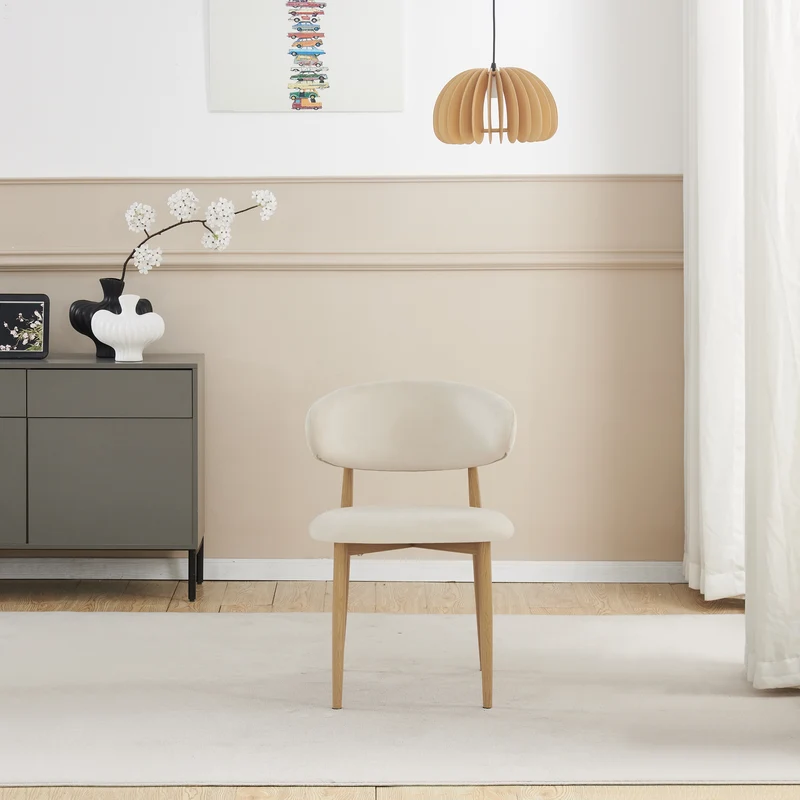 Chaise Boheme pieds couleurs hêtre tissu velours