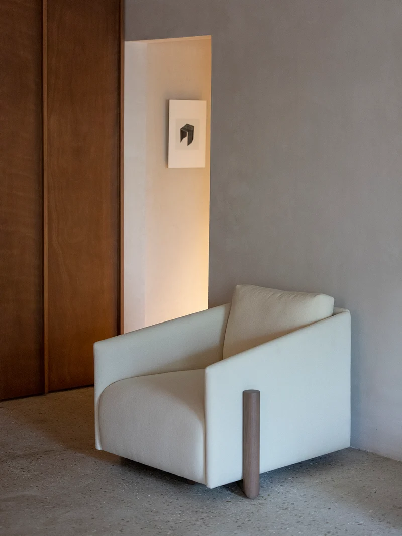 Fauteuil Timber crème A1063