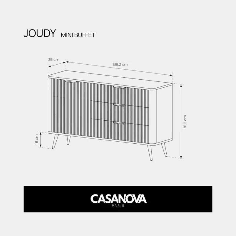 JOUDY - Ensemble mini Buffet & TV