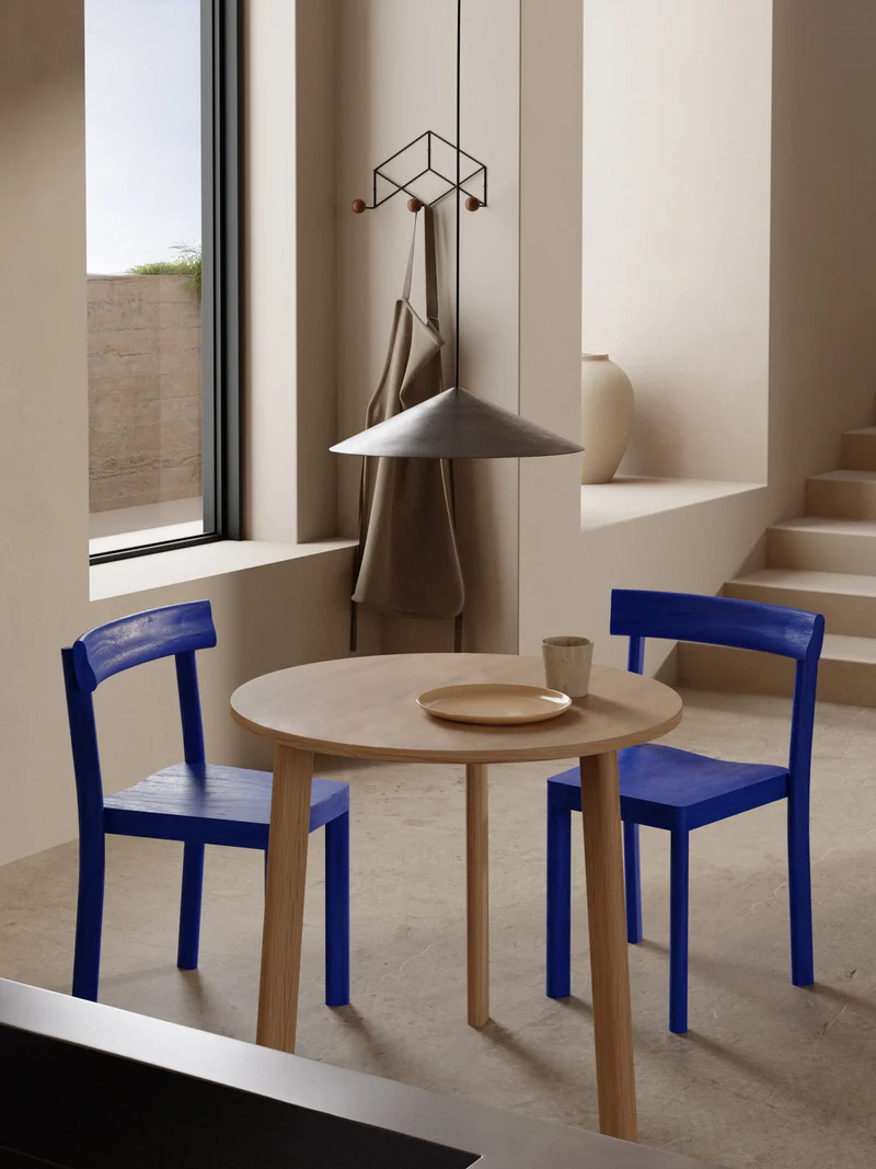 Chaise Galta chêne bleu C979