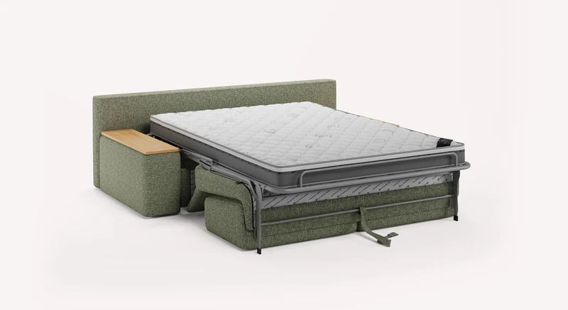 MAX Accoudoirs Coffre Compact Bois Mariclo Olive
