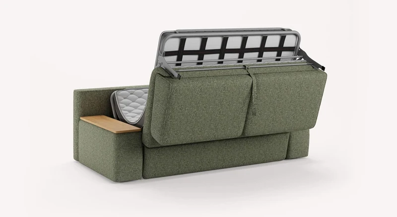 MAX Accoudoirs Coffre Compact Bois Mariclo Olive
