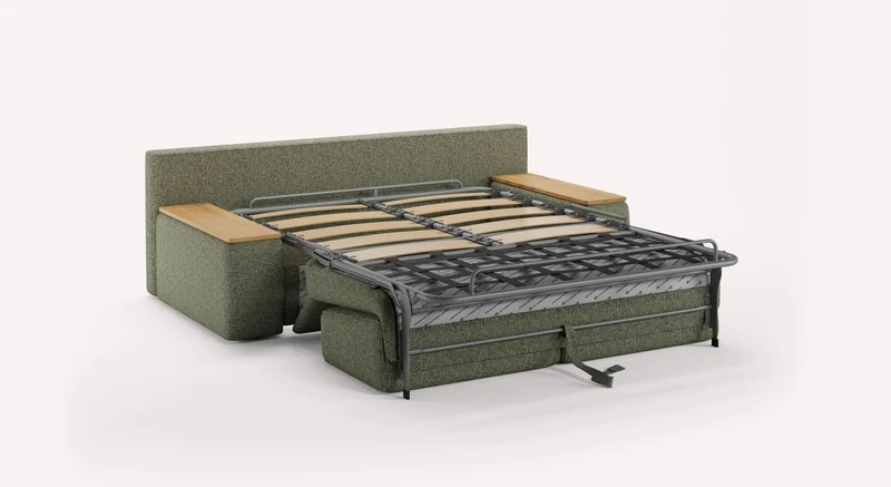 MAX Accoudoirs Coffre Compact Bois Mariclo Olive