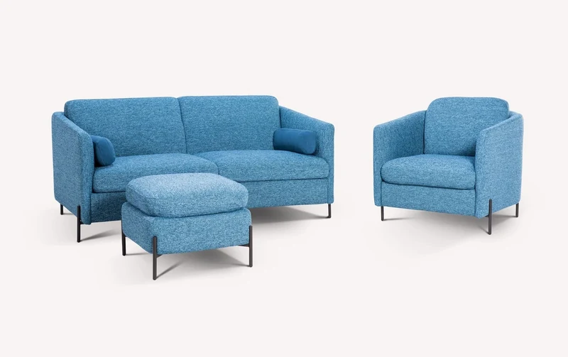Lot canapé fauteuil et pouf LAPP Shock Denim