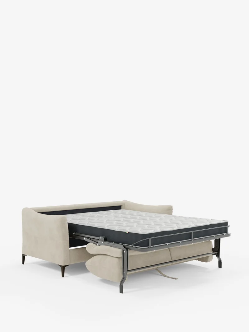 Dalia canapé-lit 2, 3 et 4 places avec matelas H18 en tissu velours moderne détachable anti-taches T30