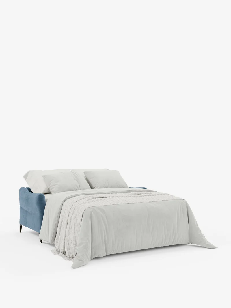 Dalia canapé-lit 2, 3 et 4 places avec matelas H18 en tissu velours moderne détachable anti-taches T30