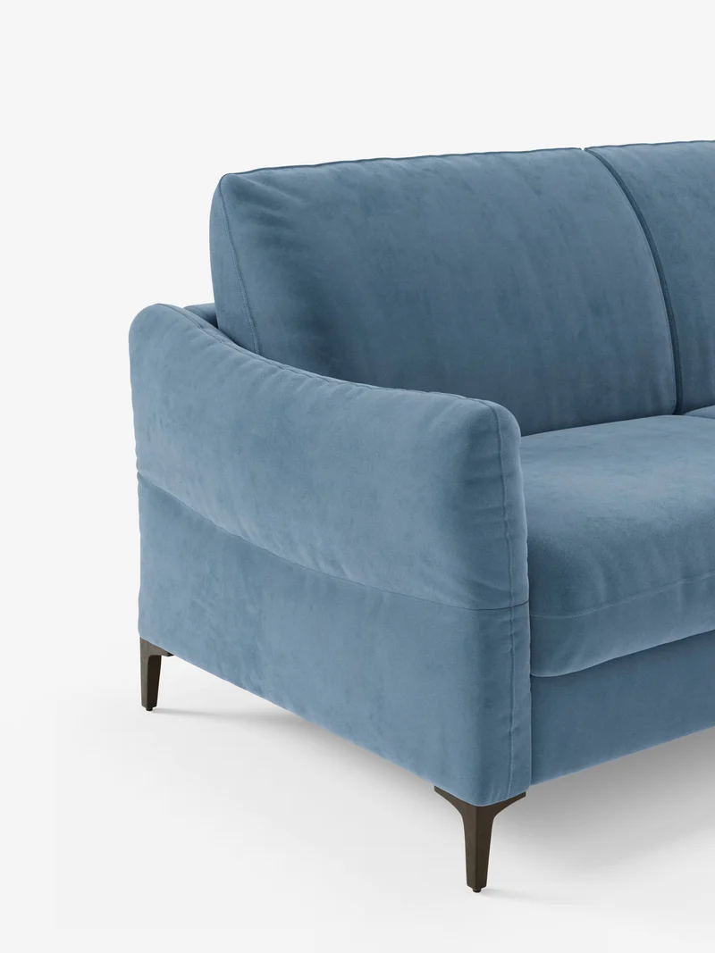 Dalia canapé-lit 2, 3 et 4 places avec matelas H18 en tissu velours moderne détachable anti-taches T30