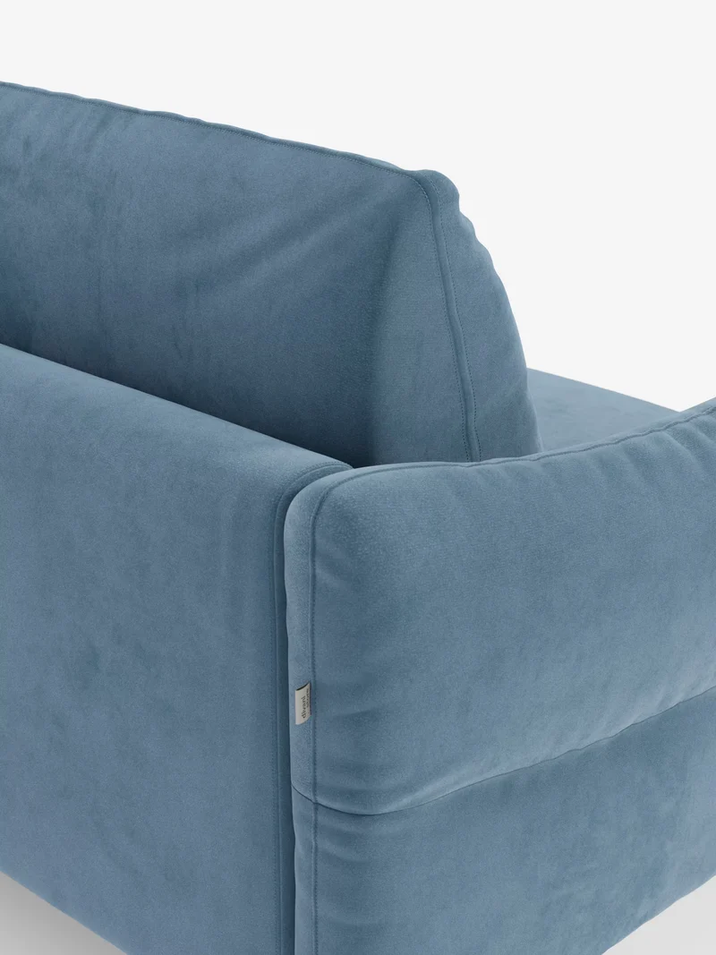 Dalia canapé-lit 2, 3 et 4 places avec matelas H18 en tissu velours moderne détachable anti-taches T30
