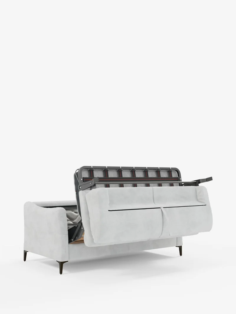 Dalia canapé-lit 2, 3 et 4 places avec matelas H18 en tissu velours moderne détachable anti-taches T30