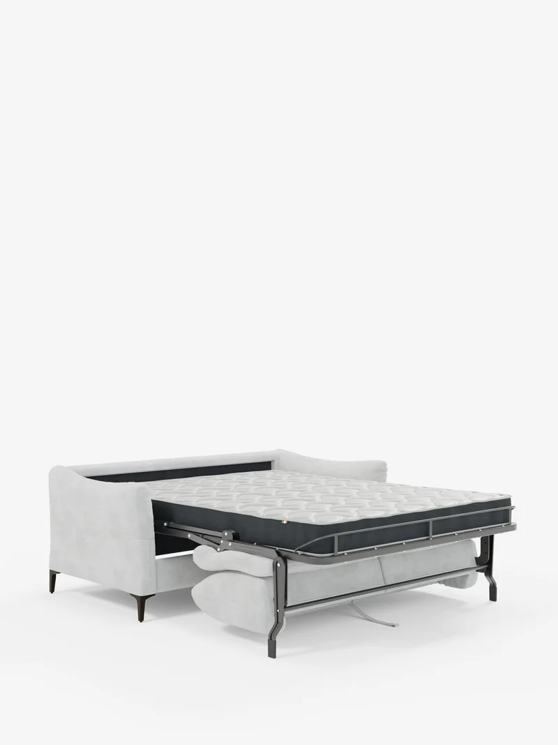 Dalia canapé-lit 2, 3 et 4 places avec matelas H18 en tissu velours moderne détachable anti-taches T30