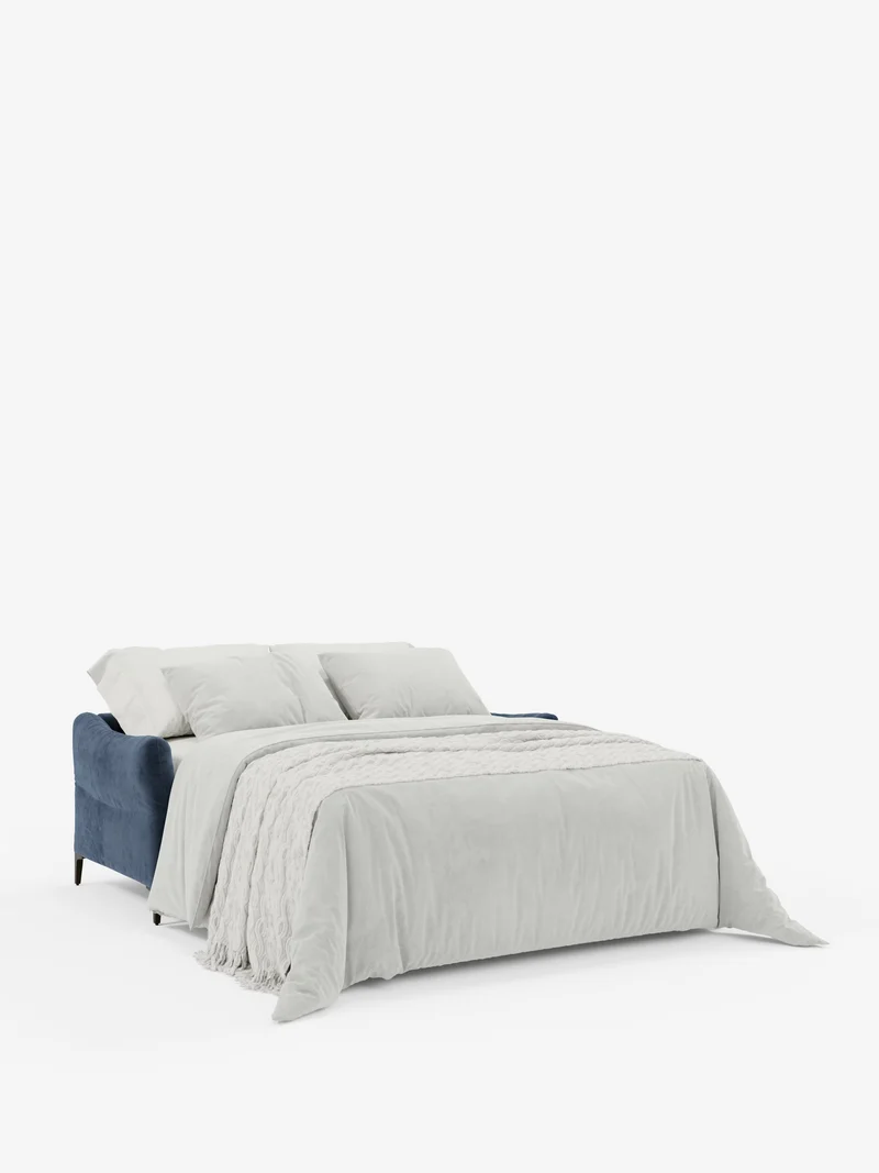 Dalia canapé-lit 2, 3 et 4 places avec matelas H18 en tissu velours moderne détachable anti-taches T30