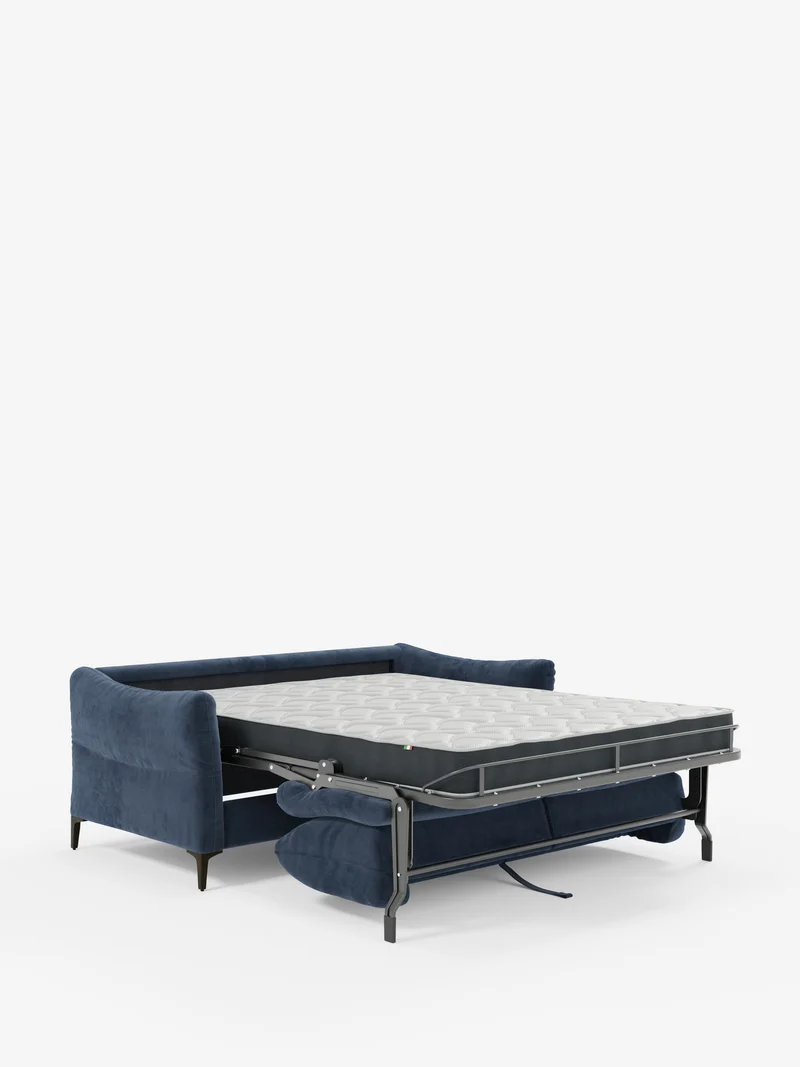 Dalia canapé-lit 2, 3 et 4 places avec matelas H18 en tissu velours moderne détachable anti-taches T30