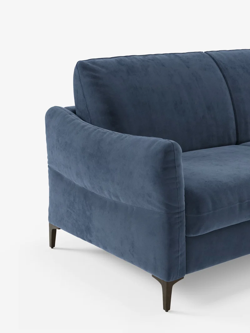 Dalia canapé-lit 2, 3 et 4 places avec matelas H18 en tissu velours moderne détachable anti-taches T30