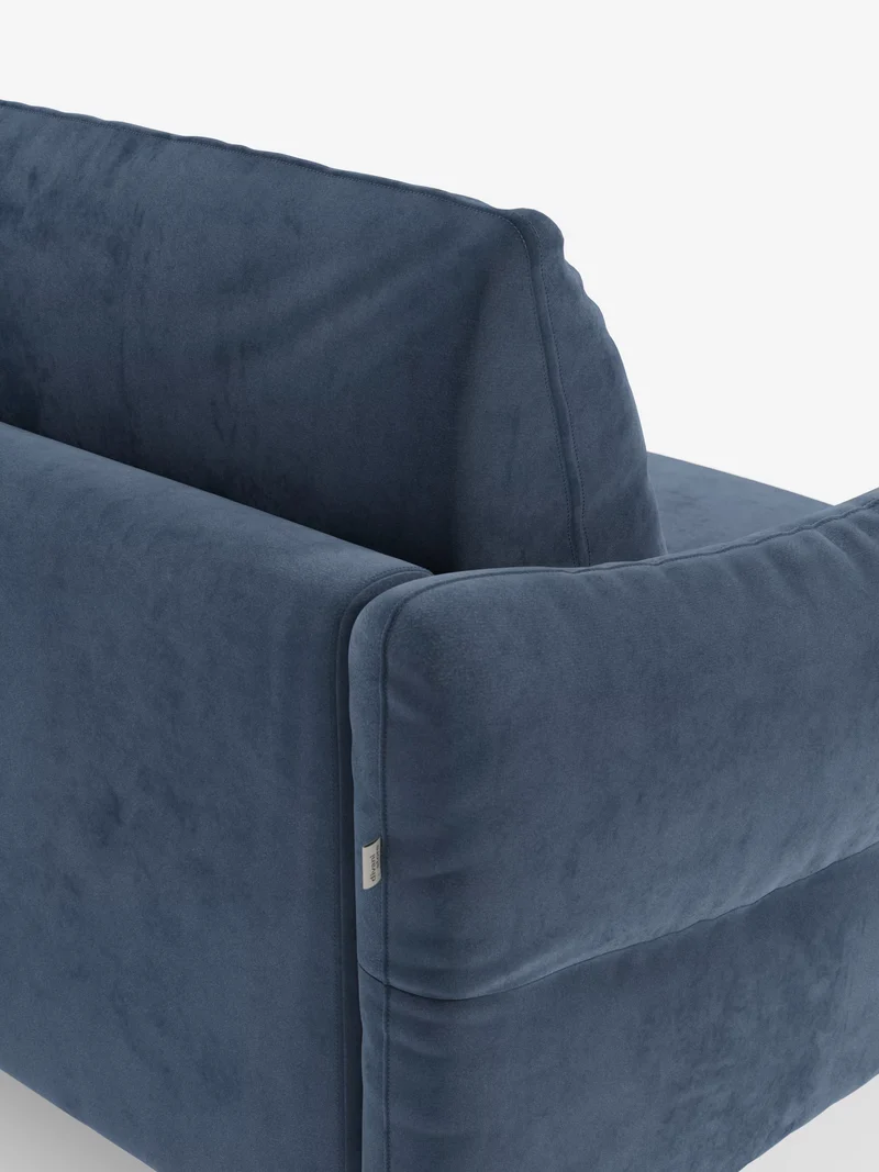 Dalia canapé-lit 2, 3 et 4 places avec matelas H18 en tissu velours moderne détachable anti-taches T30