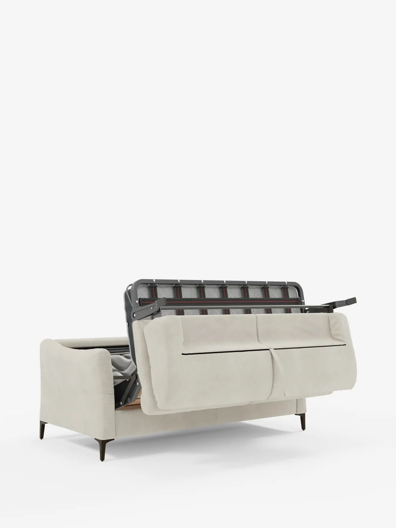 Dalia canapé-lit 2, 3 et 4 places avec matelas H18 en tissu velours moderne détachable anti-taches T30