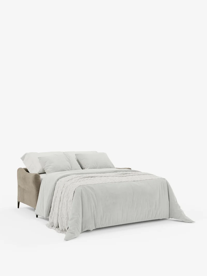 Dalia canapé-lit 2, 3 et 4 places avec matelas H18 en tissu velours moderne détachable anti-taches T30