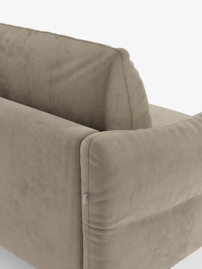 Dalia canapé-lit 2, 3 et 4 places avec matelas H18 en tissu velours moderne détachable anti-taches T30