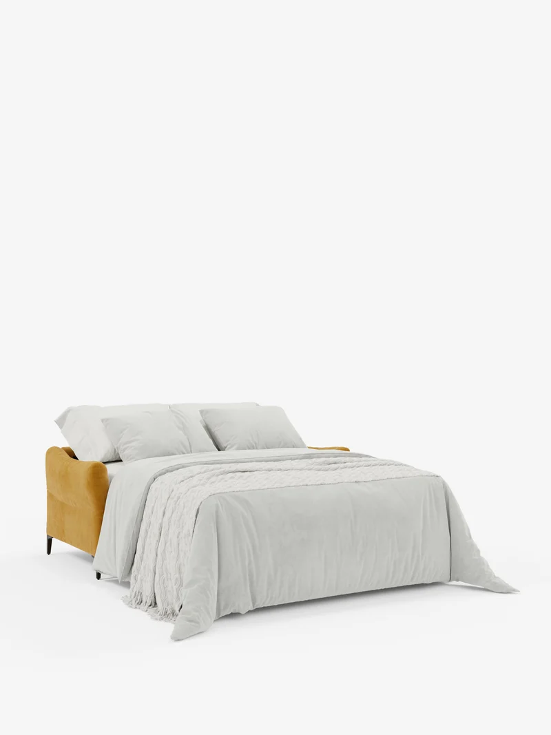 Dalia canapé-lit 2, 3 et 4 places avec matelas H18 en tissu velours moderne détachable anti-taches T30