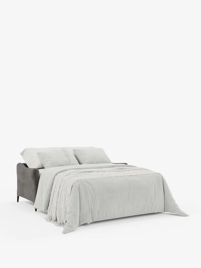 Dalia canapé-lit 2, 3 et 4 places avec matelas H18 en tissu velours moderne détachable anti-taches T30