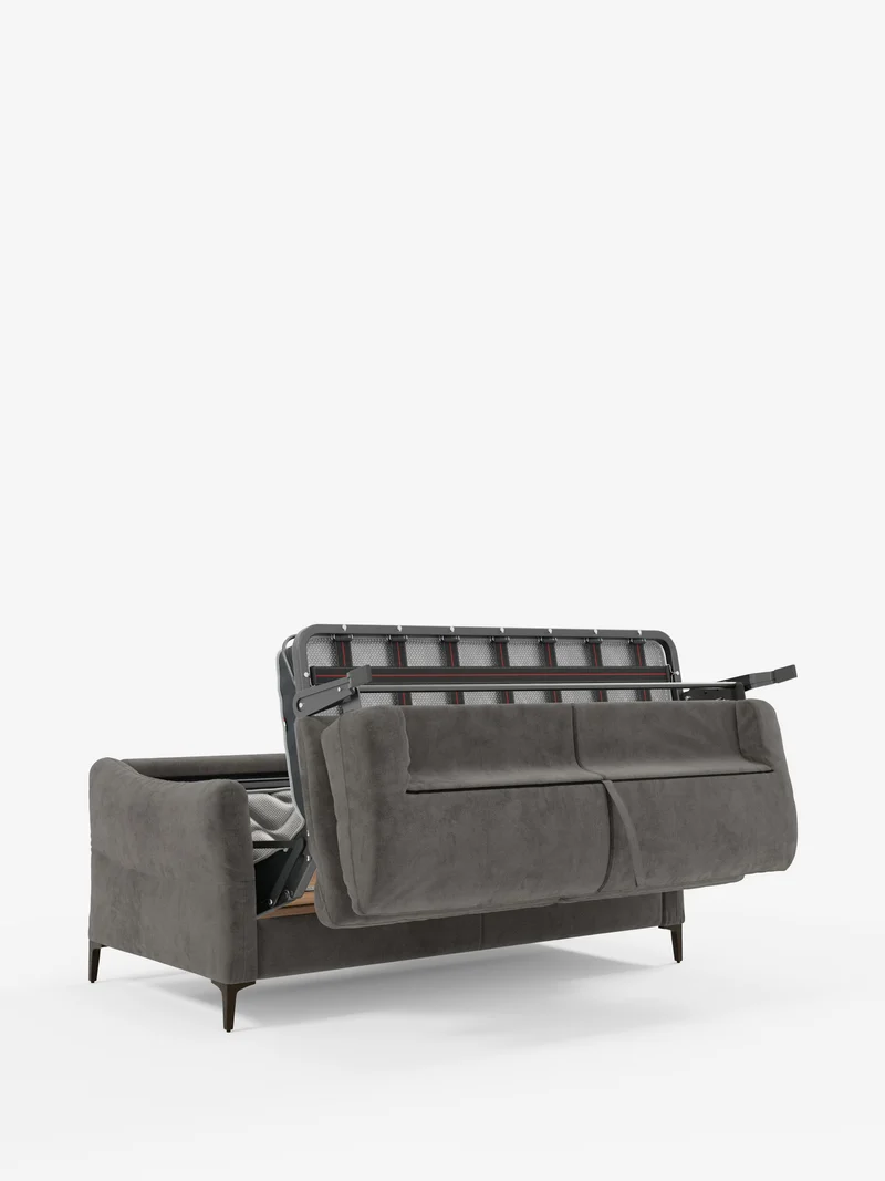 Dalia canapé-lit 2, 3 et 4 places avec matelas H18 en tissu velours moderne détachable anti-taches T30