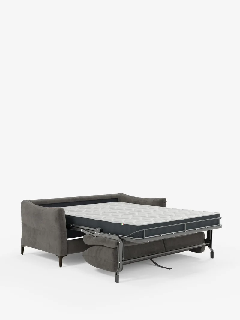 Dalia canapé-lit 2, 3 et 4 places avec matelas H18 en tissu velours moderne détachable anti-taches T30