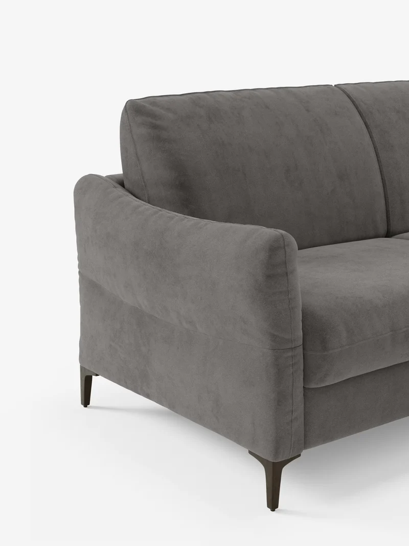 Dalia canapé-lit 2, 3 et 4 places avec matelas H18 en tissu velours moderne détachable anti-taches T30