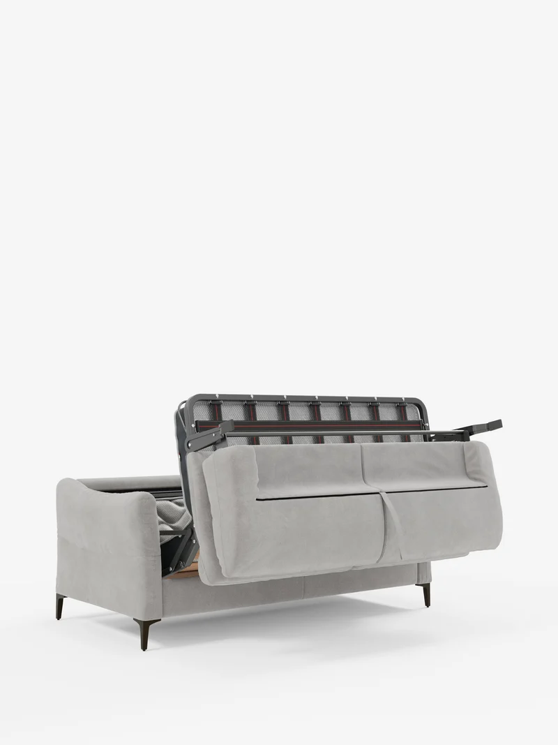 Dalia canapé-lit 2, 3 et 4 places avec matelas H18 en tissu velours moderne détachable anti-taches T30