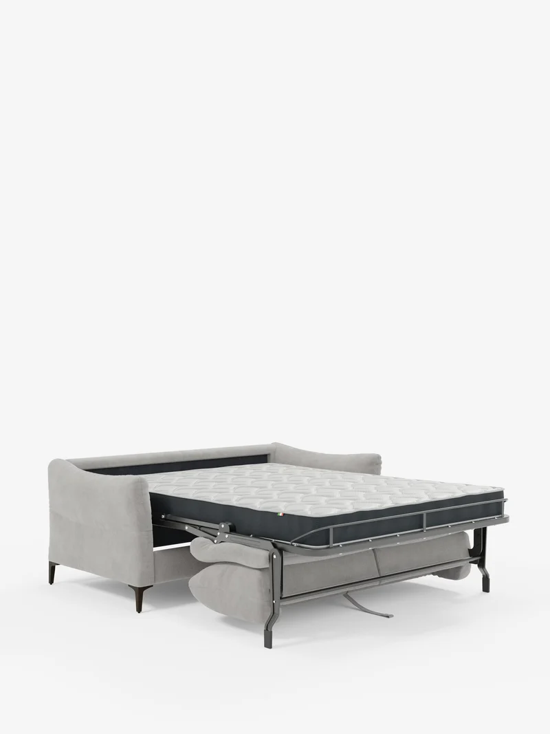Dalia canapé-lit 2, 3 et 4 places avec matelas H18 en tissu velours moderne détachable anti-taches T30