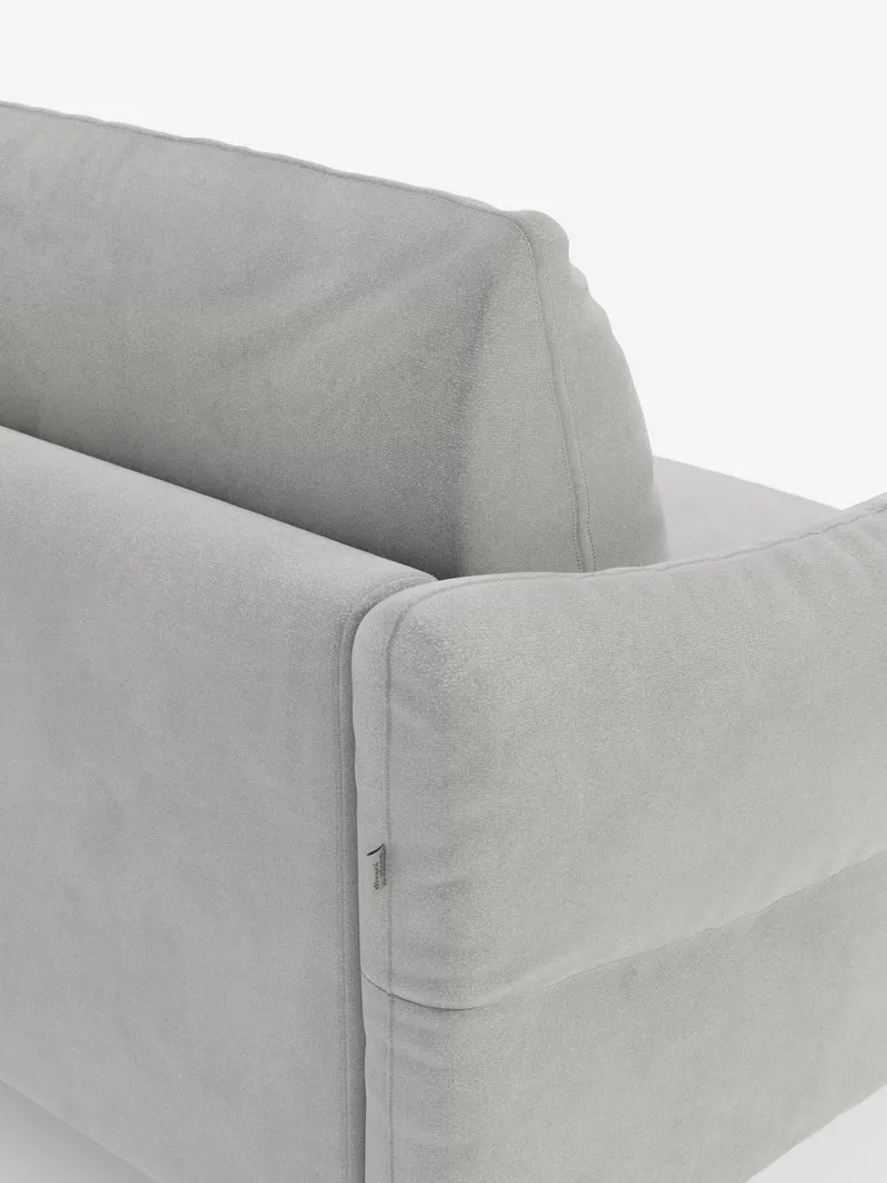 Dalia canapé-lit 2, 3 et 4 places avec matelas H18 en tissu velours moderne détachable anti-taches T30