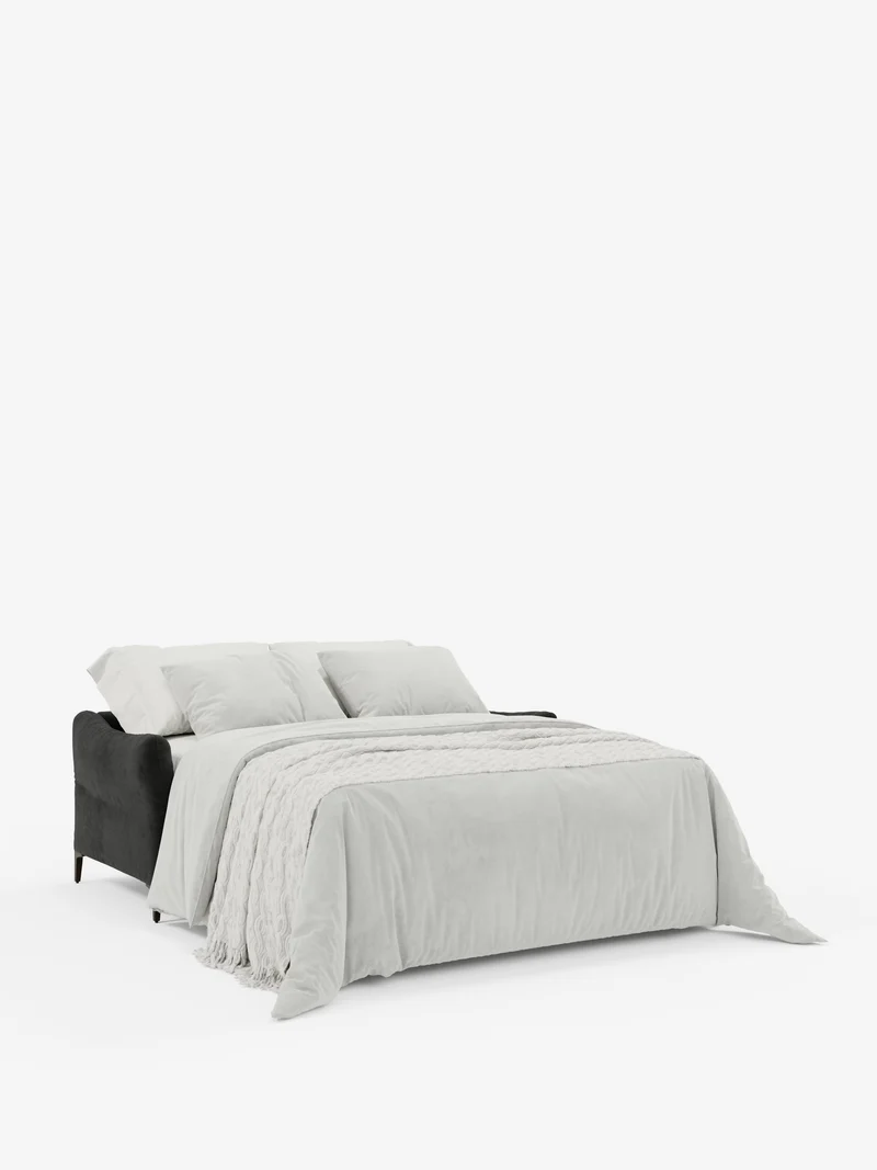 Dalia canapé-lit 2, 3 et 4 places avec matelas H18 en tissu velours moderne détachable anti-taches T30