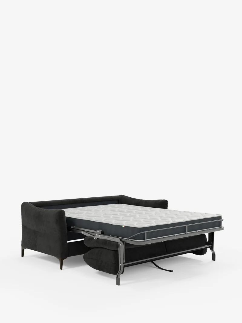 Dalia canapé-lit 2, 3 et 4 places avec matelas H18 en tissu velours moderne détachable anti-taches T30