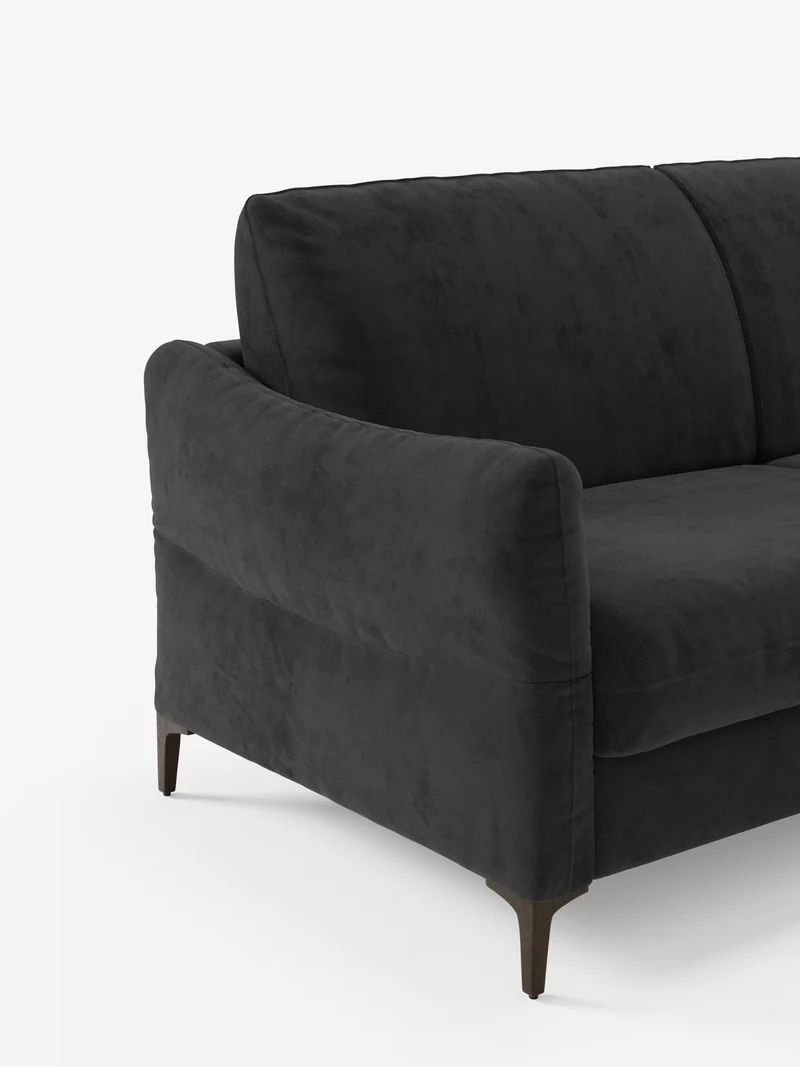 Dalia canapé-lit 2, 3 et 4 places avec matelas H18 en tissu velours moderne détachable anti-taches T30