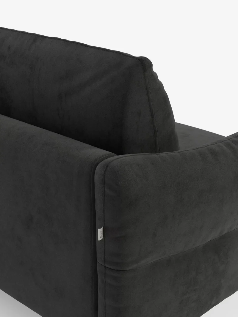Dalia canapé-lit 2, 3 et 4 places avec matelas H18 en tissu velours moderne détachable anti-taches T30
