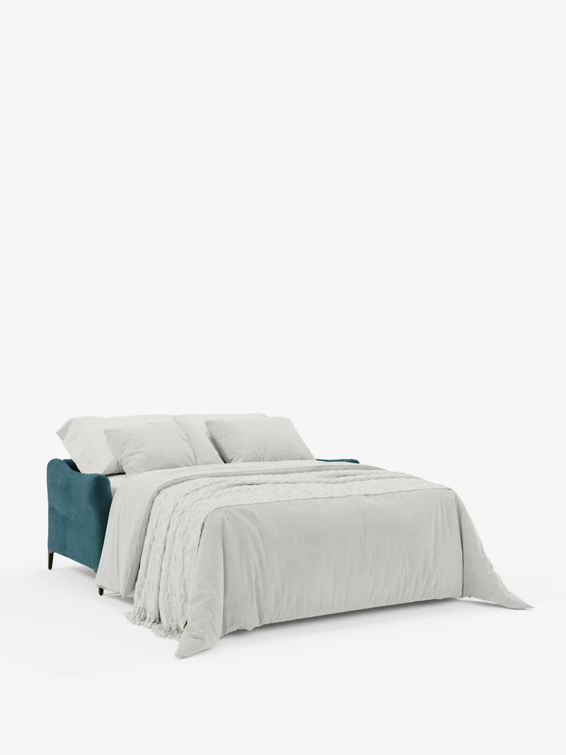 Dalia canapé-lit 2, 3 et 4 places avec matelas H18 en tissu velours moderne détachable anti-taches T30