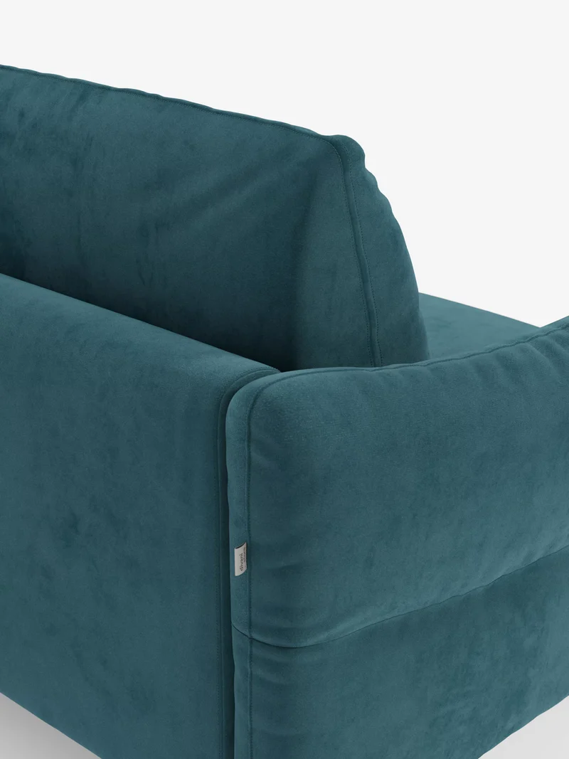 Dalia canapé-lit 2, 3 et 4 places avec matelas H18 en tissu velours moderne détachable anti-taches T30