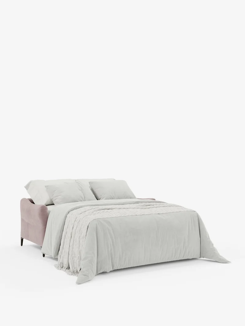 Dalia canapé-lit 2, 3 et 4 places avec matelas H18 en tissu velours moderne détachable anti-taches T30