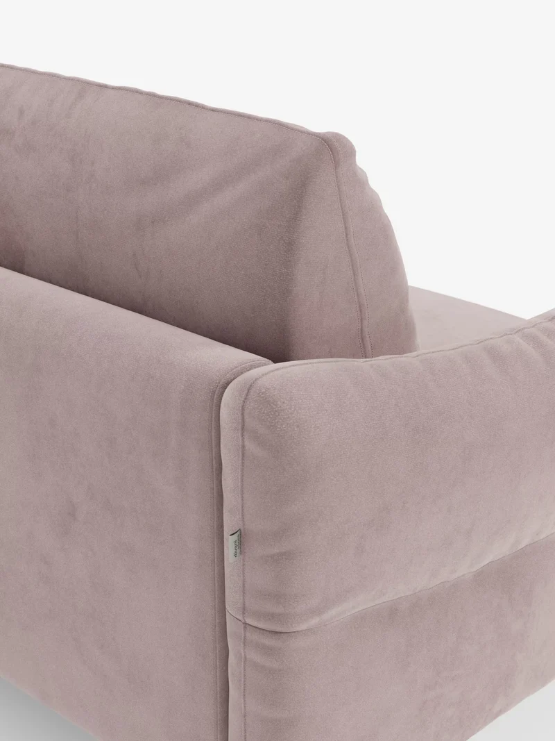 Dalia canapé-lit 2, 3 et 4 places avec matelas H18 en tissu velours moderne détachable anti-taches T30
