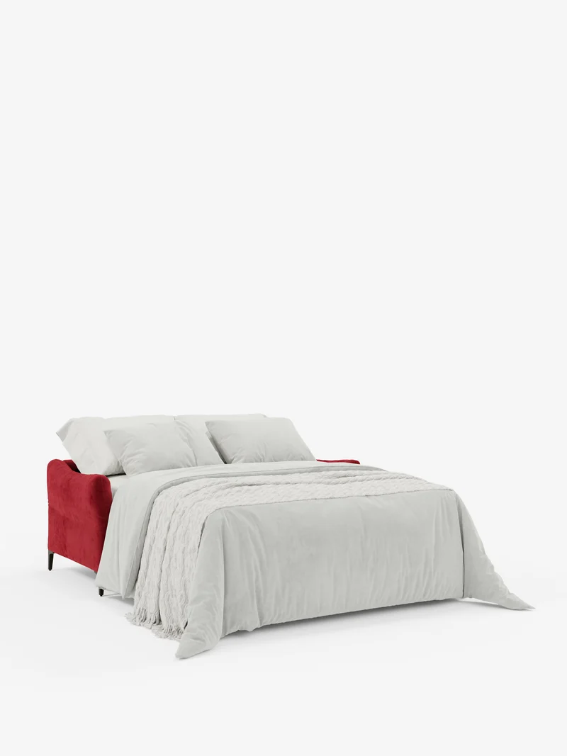 Dalia canapé-lit 2, 3 et 4 places avec matelas H18 en tissu velours moderne détachable anti-taches T30