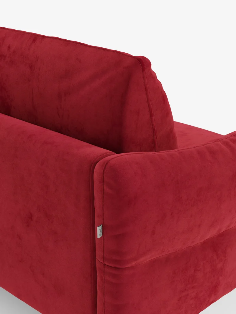 Dalia canapé-lit 2, 3 et 4 places avec matelas H18 en tissu velours moderne détachable anti-taches T30