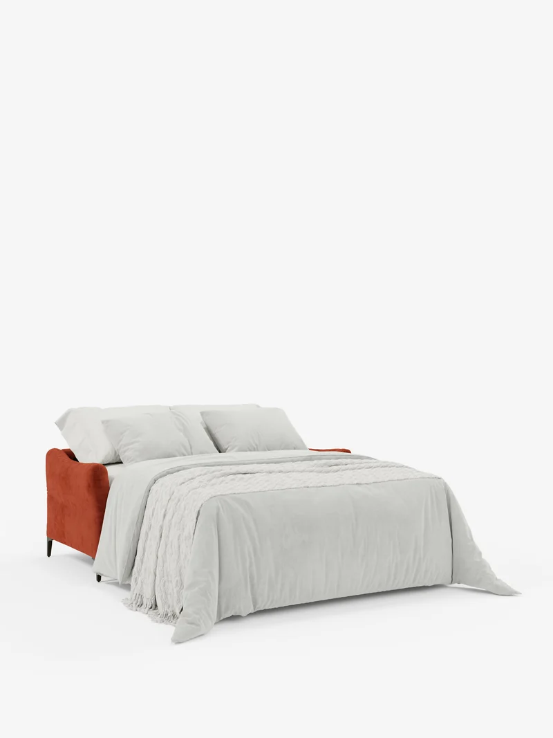 Dalia canapé-lit 2, 3 et 4 places avec matelas H18 en tissu velours moderne détachable anti-taches T30