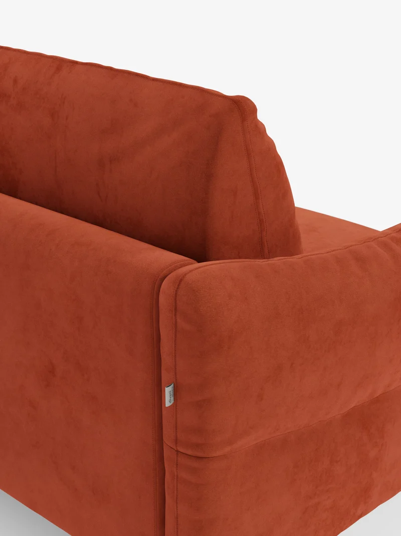 Dalia canapé-lit 2, 3 et 4 places avec matelas H18 en tissu velours moderne détachable anti-taches T30