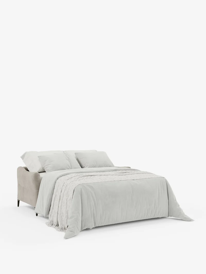 Dalia canapé-lit 2, 3 et 4 places avec matelas H18 en tissu velours moderne détachable anti-taches T30