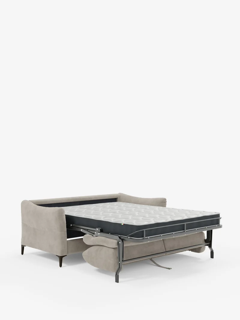Dalia canapé-lit 2, 3 et 4 places avec matelas H18 en tissu velours moderne détachable anti-taches T30