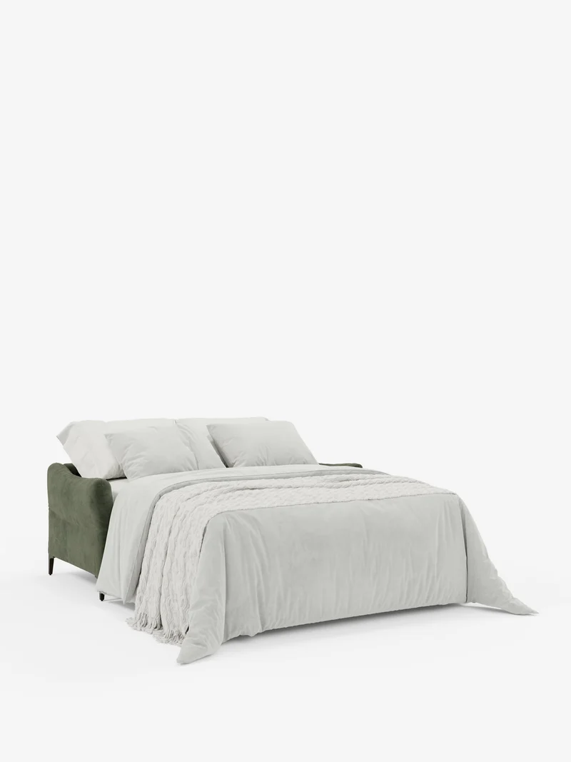 Dalia canapé-lit 2, 3 et 4 places avec matelas H18 en tissu velours moderne détachable anti-taches T30